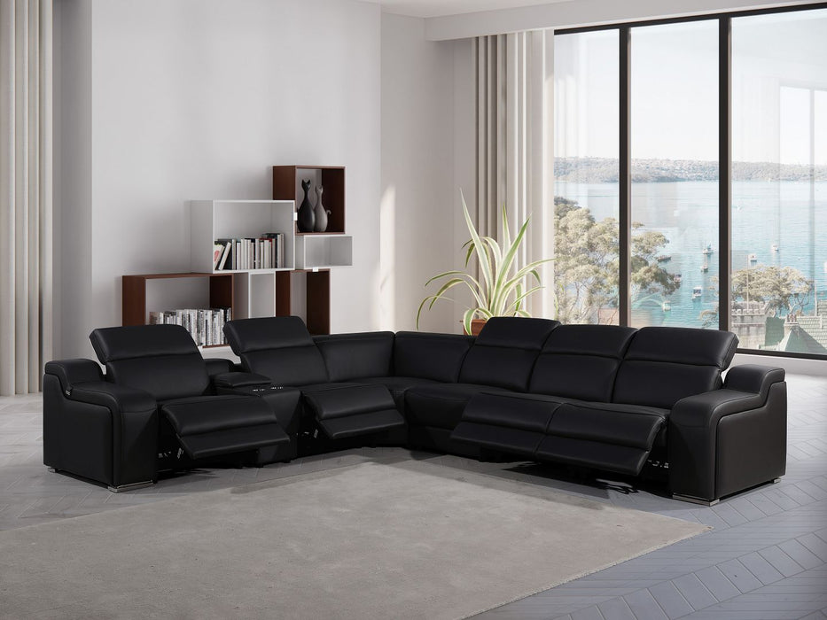 1116 - 7-Piece L-Shaped Sectional Sofa In With 4 Power Recliners & Power Headrests