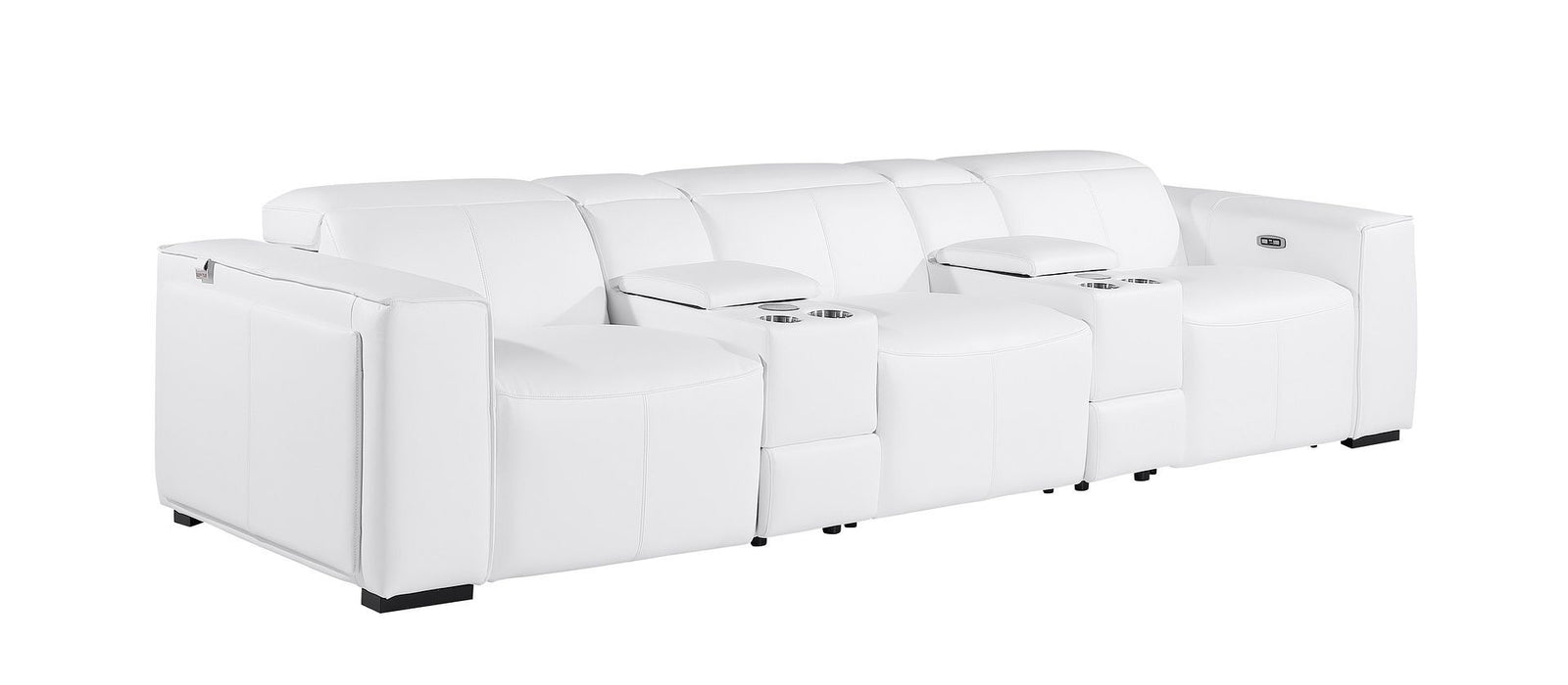 1224 - 5-Piece Modular Power Reclining Sofa In With 3 Power Recliners & Power Headrests