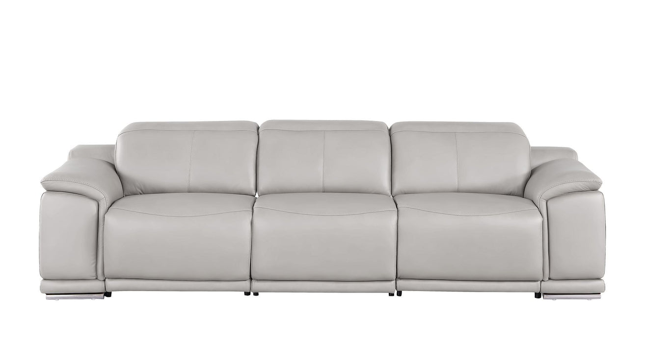 2679 - Genuine Leather Sofa With Dual Power Recliners