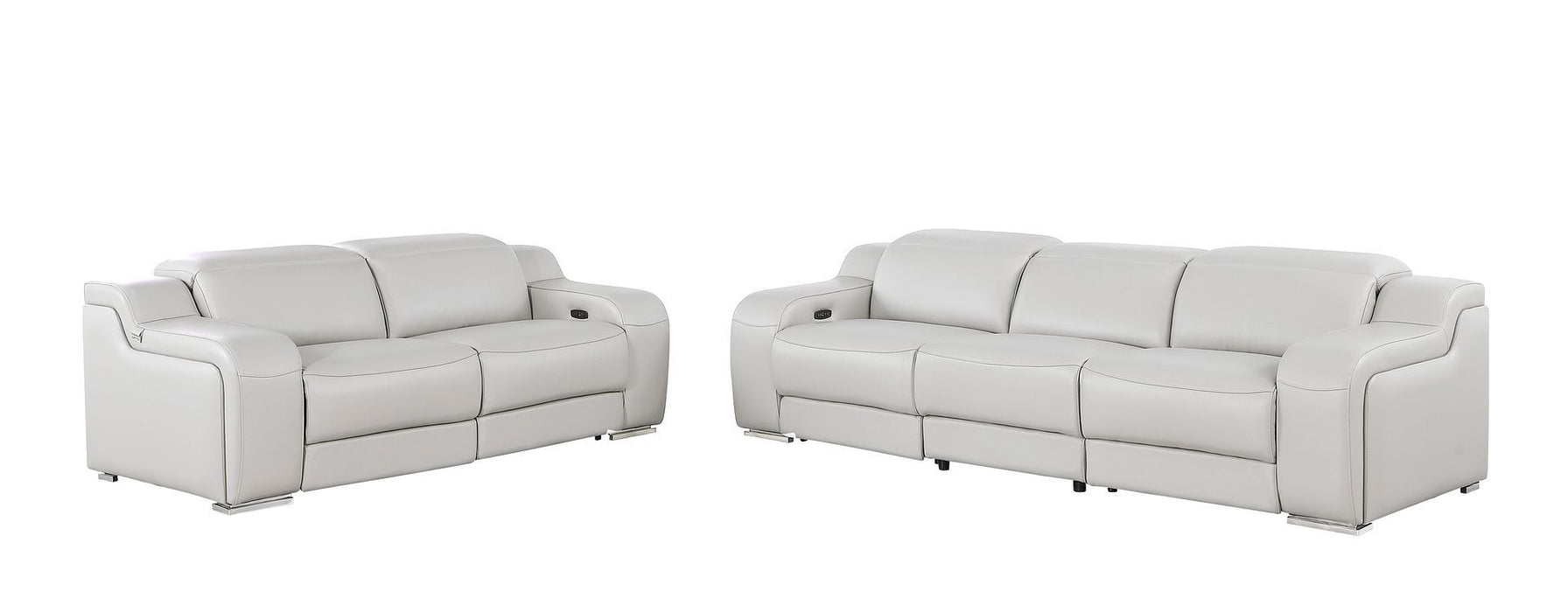 1116 - 5-Piece Modular Power Reclining Sofa And Loveseat Set In With 4 Power Recliners & Power Headrests