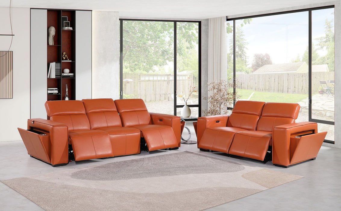 1224 - 5-Piece Modular Power Reclining Sofa And Loveseat Set In With 4 Power Recliners & Power Headrests