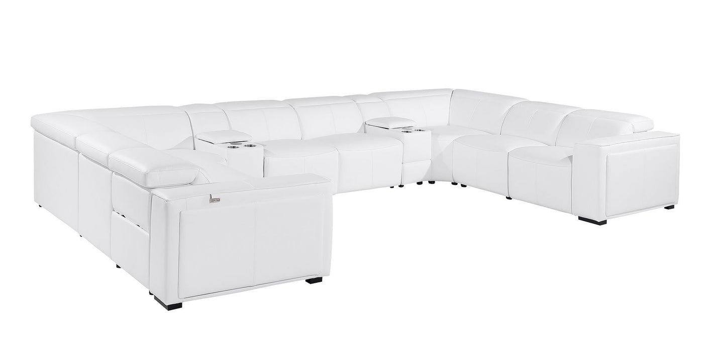 1224 - 10-Piece U-Shaped Sectional Sofa In With 4 Power Recliners & Power Headrests
