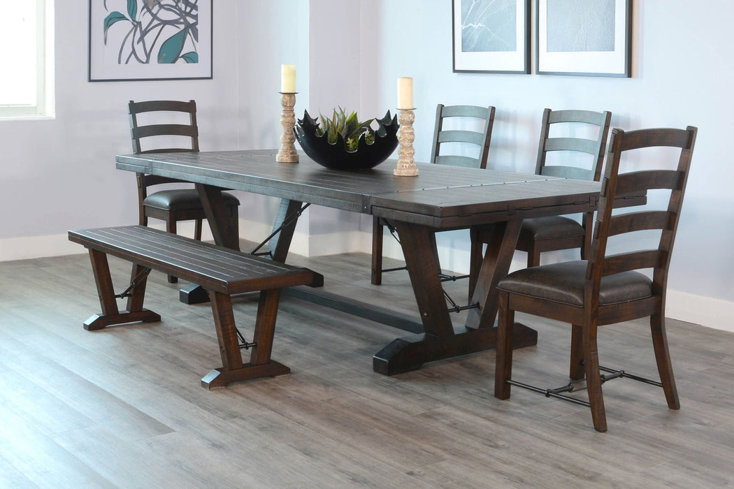 Yellowstone Folding Leaf Extension 6 Piece Dining Set - Tobacco Leaf