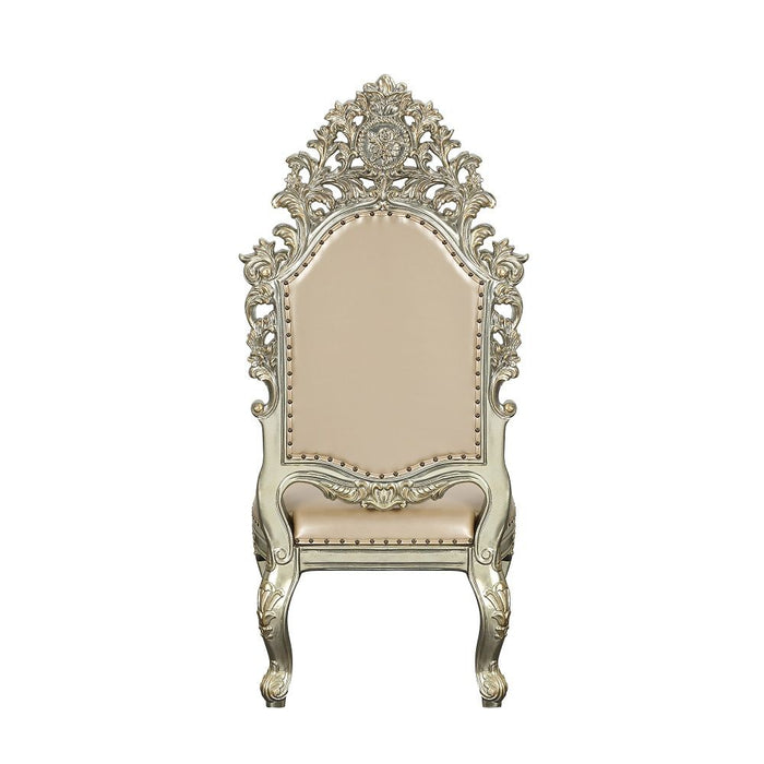 Sorina - Side Chair (Set of 2) - Synthetic Leather & Antique Gold
