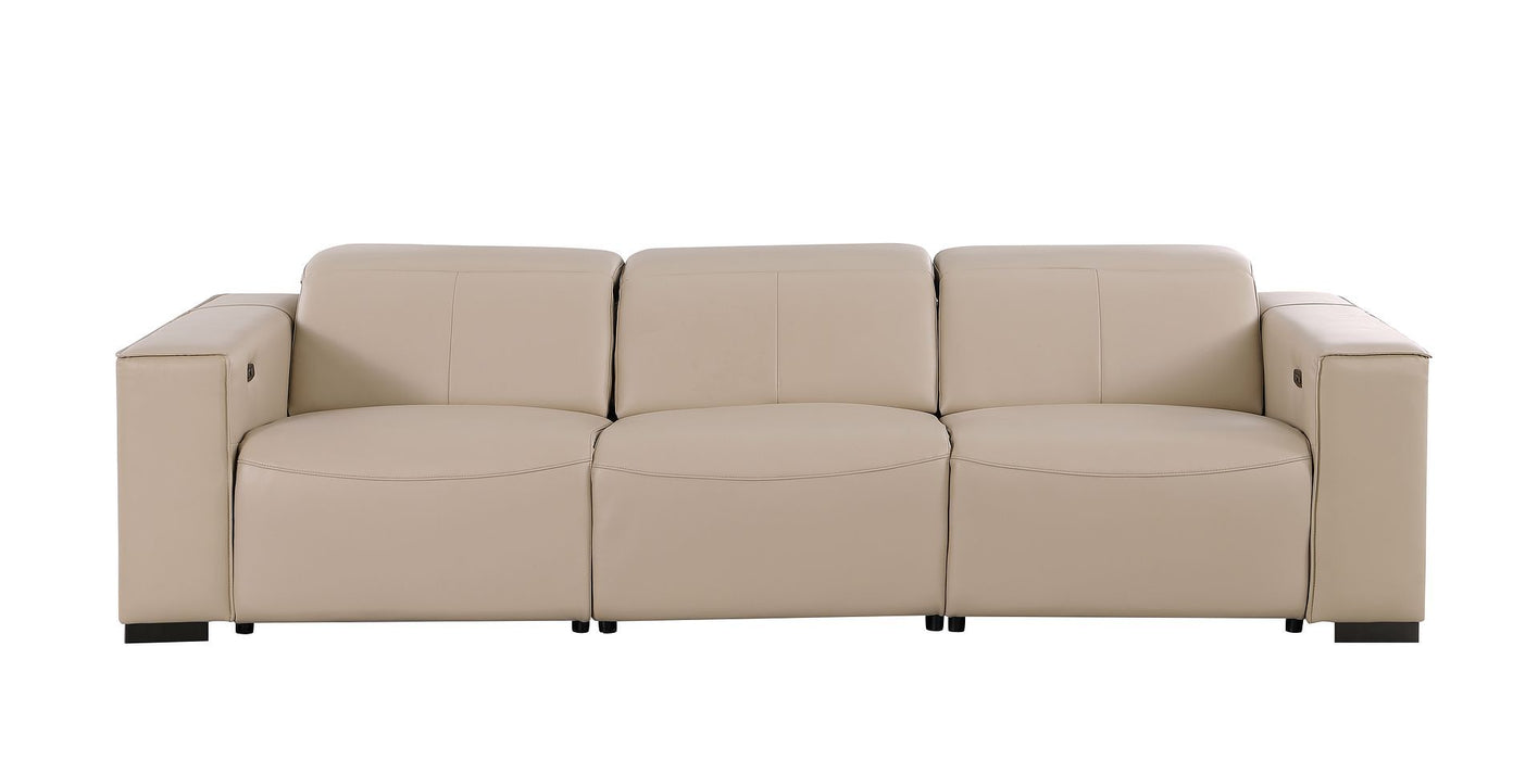 1208 - Leather Reclining Set (Sofa, Loveseat & Chair With 6 Power Recliners)