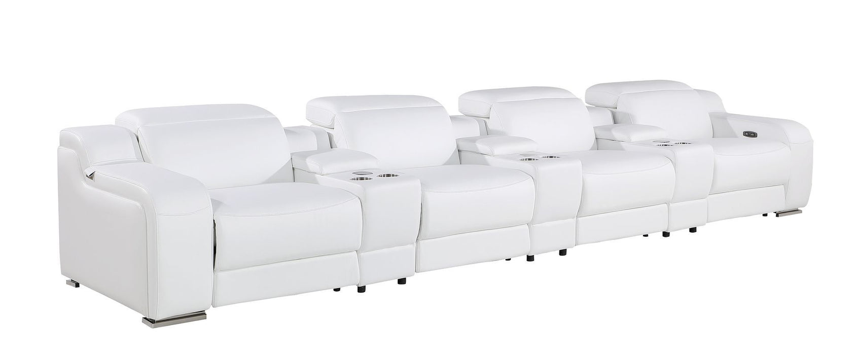 1116 - 7-Piece Modular Power Reclining Sofa In With 4 Power Recliners & Power Headrests