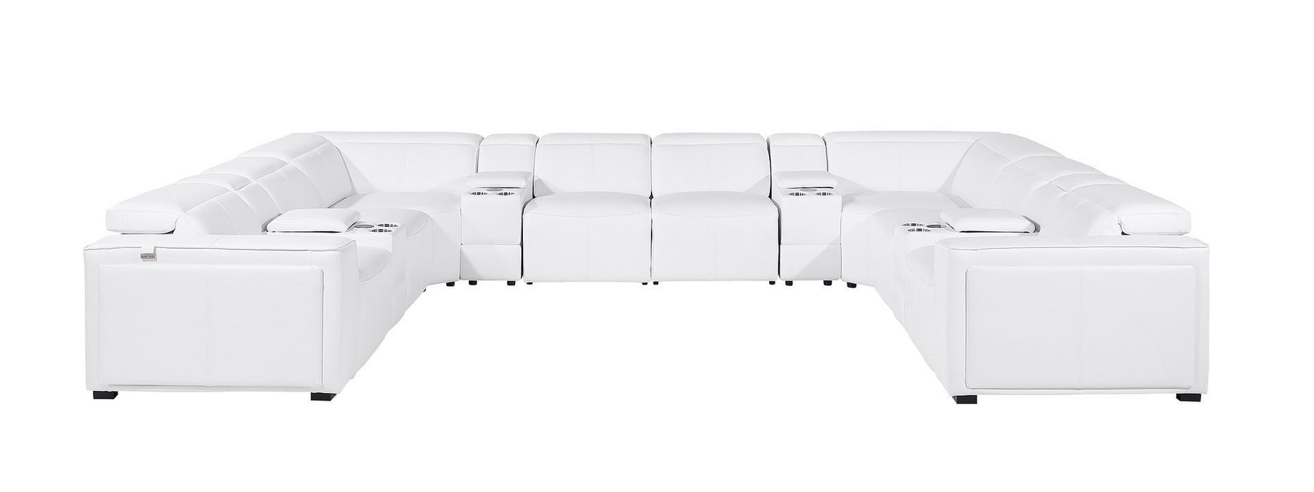 1224 - 12-Piece U-Shaped Sectional Sofa In With 4 Power Recliners & Power Headrests