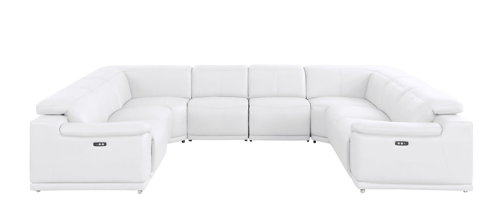 2679 - 8-Piece U-Shaped Power Reclining Sectional In Genuine Leather (4 Recliner)
