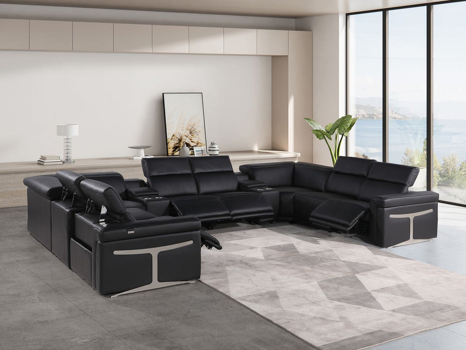 1126 - 10-Piece U-Shaped Sectional Sofa In With 4 Power Recliners & Power Headrests