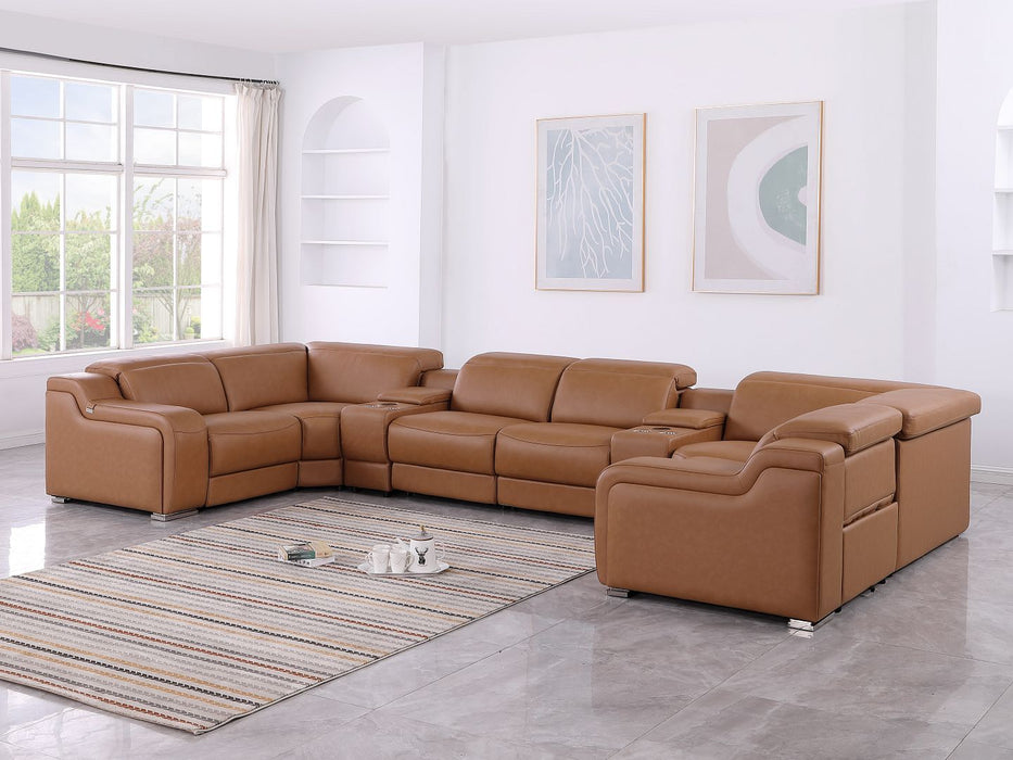 1116 - 8-Piece U-Shaped Sectional Sofa In With 4 Power Recliners & Power Headrest