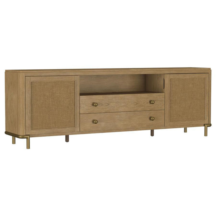 Arini - Rattan Cane 2-Door TV Stand Media Console