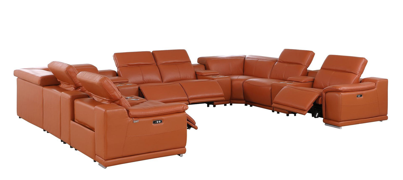 9762 - 12-Piece U-Shaped Sectional Sofa With 4 Power Recliners