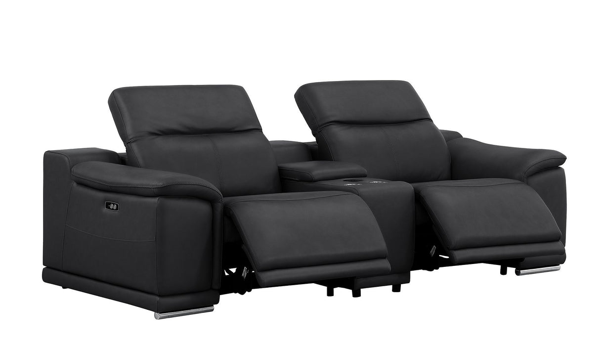 2679 - Power Reclining Sofa, Console Loveseat & Chair Set In Genuine Leather (5 Recliners)