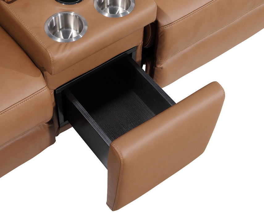 1246 - 7-Piece L-Shaped Modular Power Reclining Sectional With 3 Power Recliners And Power Headrests