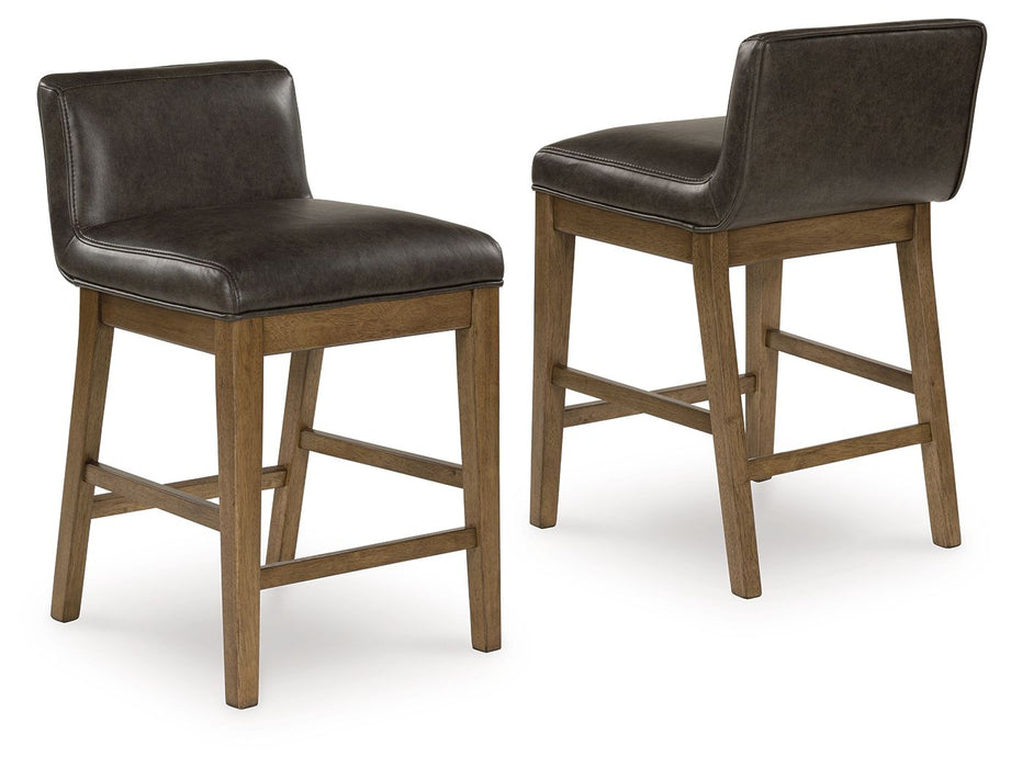 Cabalynn - Upholstered Barstool (Set of 2) - Two-tone Brown