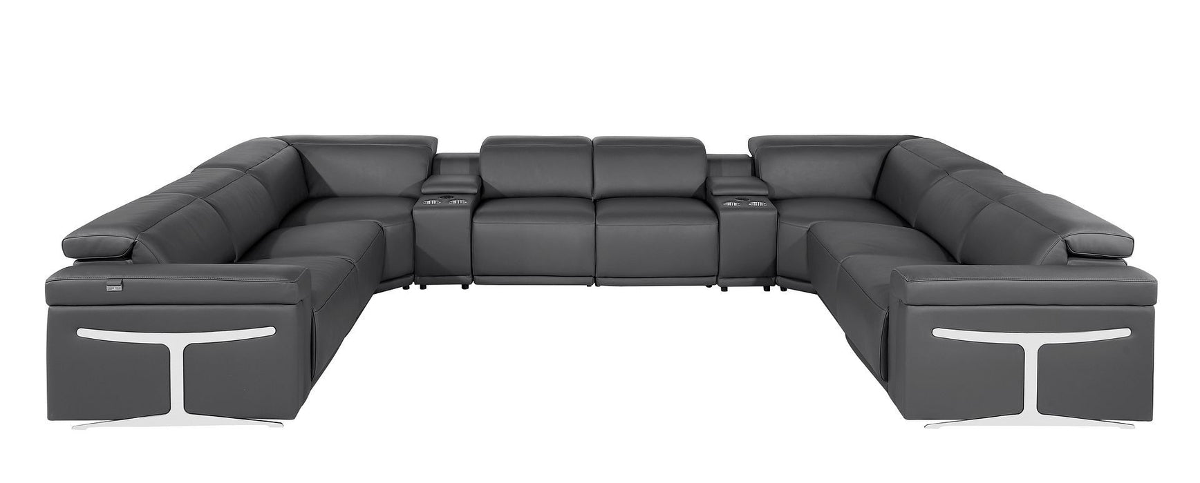 1126 - 10-Piece U-Shaped Sectional Sofa In With 4 Power Recliners & Power Headrests