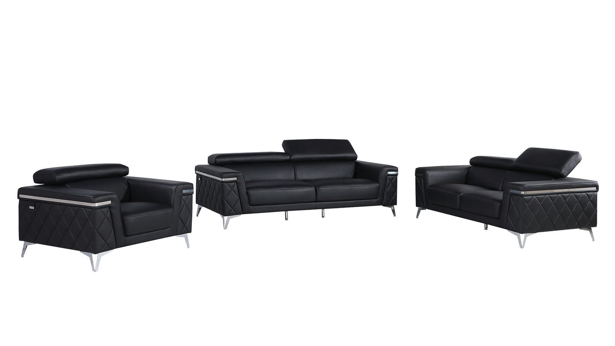 1140 - 3-Piece Sofa Set With Adjustable Headrest