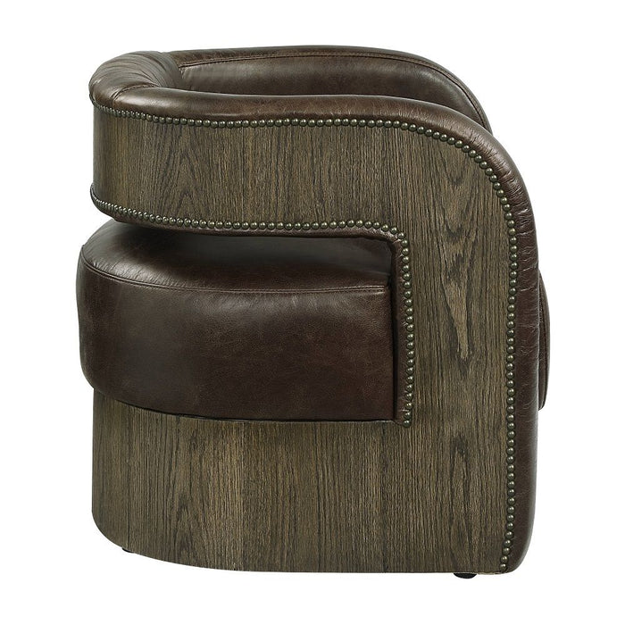 Feyre - Accent Chair - Espresso Top Grain Leather