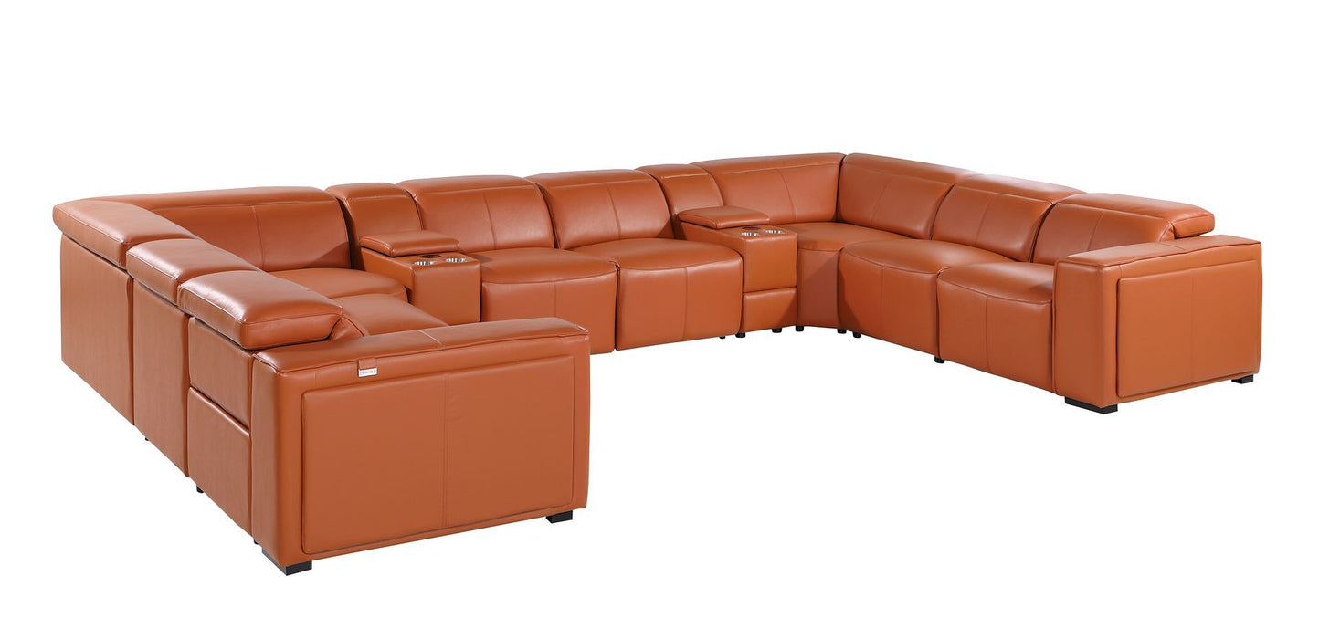 1224 - 10-Piece U-Shaped Sectional Sofa In With 4 Power Recliners & Power Headrests