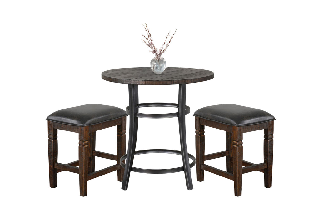 Counter Height Backless Stool Dining Set