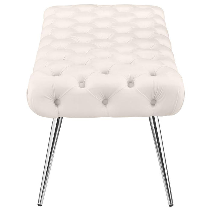 Ella - Upholstered Tufted Bench Metal Legs