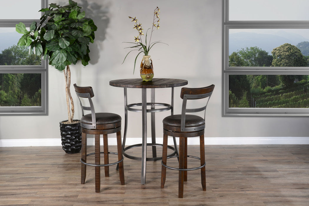 Metal Frame Round Pub Set