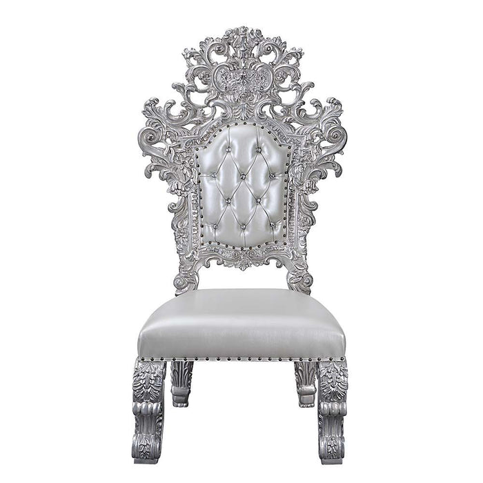 Valkyrie - Side Chair (Set of 2) - Synthetic Leather & Antique Platinum