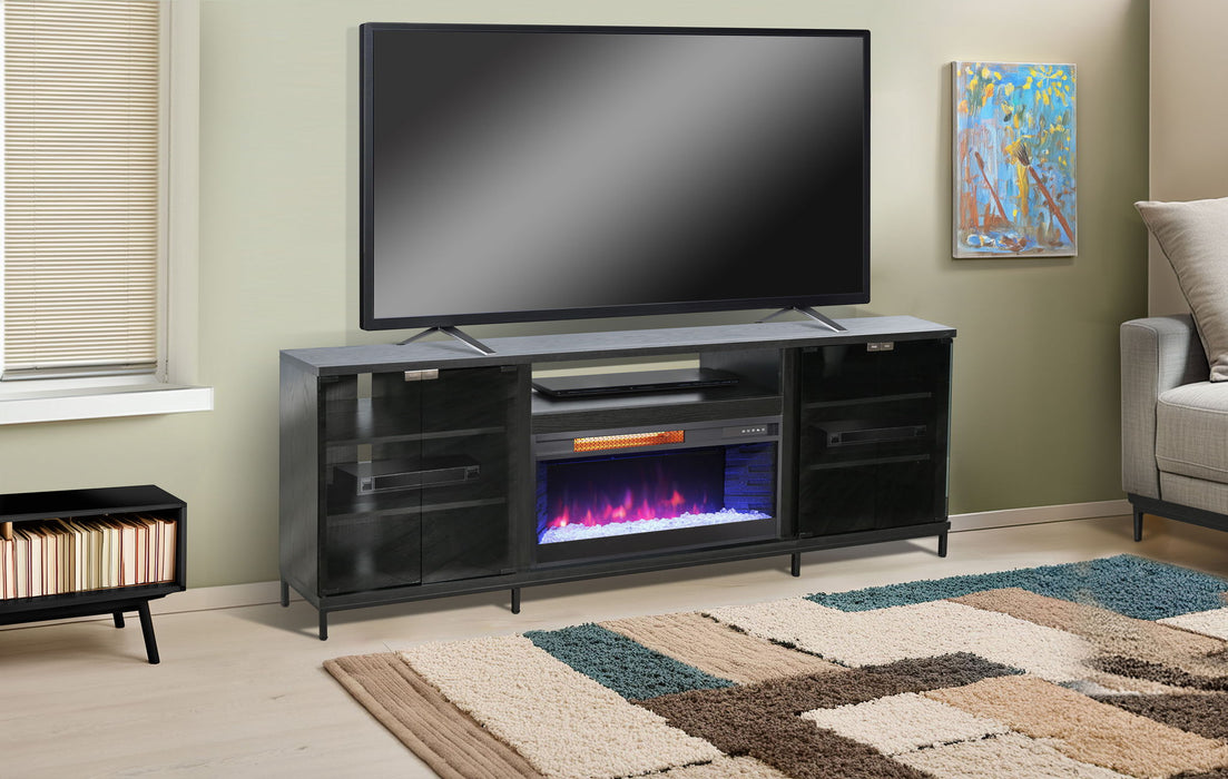 70" Media Console With Electric Fireplace