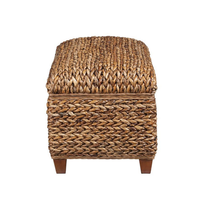 Laughton - Hand - Woven Banana Leaf Storage Trunk - Amber