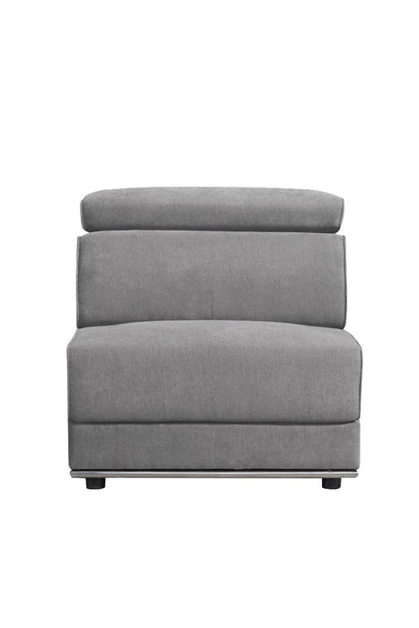 Alwin - Modular Armless Chair - Dark Gray Fabric