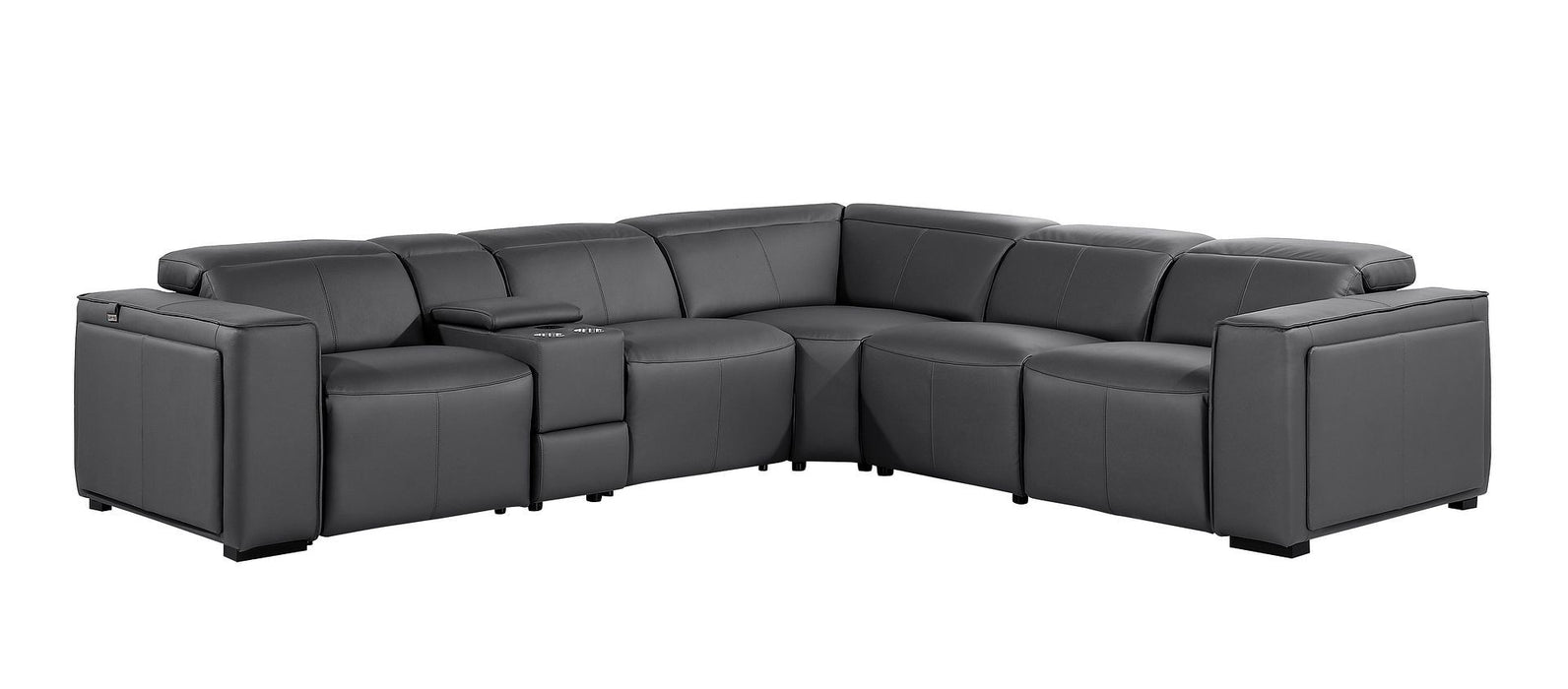1224 - 6-Piece L-Shaped Sectional Sofa In With 3 Power Recliners & Power Headrests