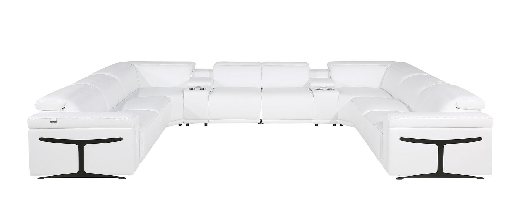 1126 - 10-Piece U-Shaped Sectional Sofa In With 4 Power Recliners & Power Headrests
