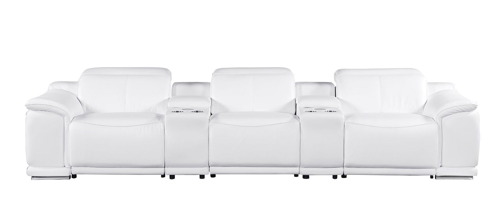 9762 - 5-Piece Modular Power Reclining Sofa And Loveseat Set With 3 Power Recliners In