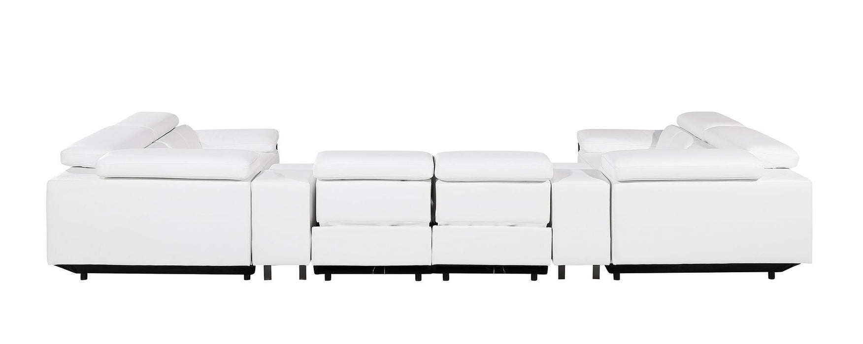 1246 - 8-Piece U-Shaped Modular Power Reclining Sectional With 4 Power Recliners And Power Headrest