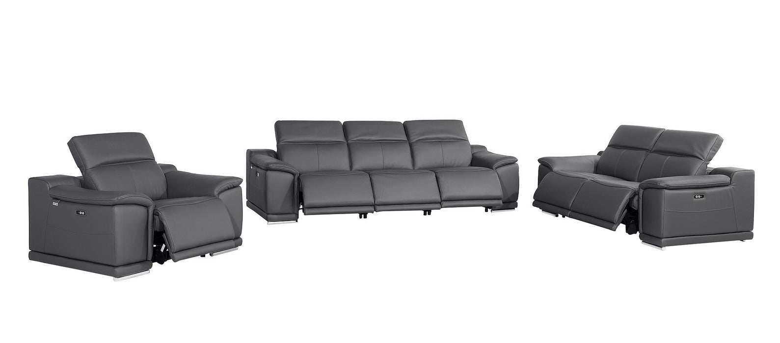 9762 - 6-Piece Modular Power Reclining Sofa, Loveseat And Chair Set With 6 Power Recliners In