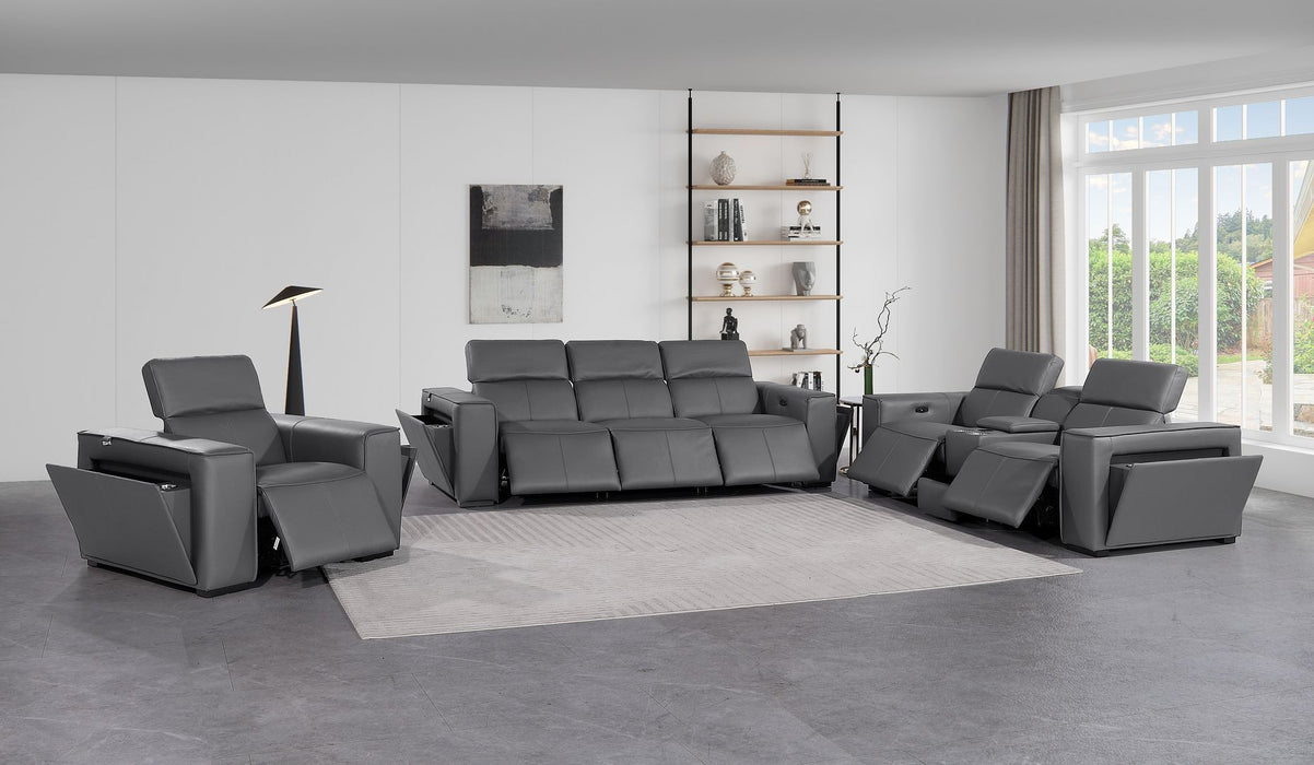 1224 - 7-Piece Modular Power Reclining Sofa, Loveseat & Chair Set In With 6 Power Recliners & Power Headrests