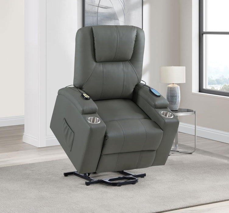 Armstrong - Upholstered Power Lift Massage Recliner
