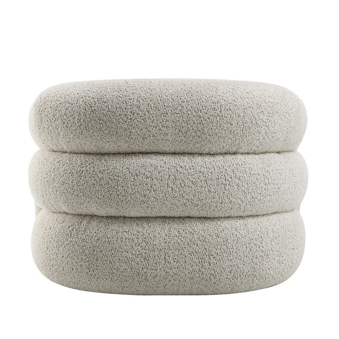 Irma - Chair With Swivel - Gray Boucle