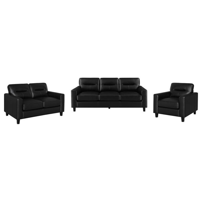 Scotland - Faux Leather Upholstered Sofa Set
