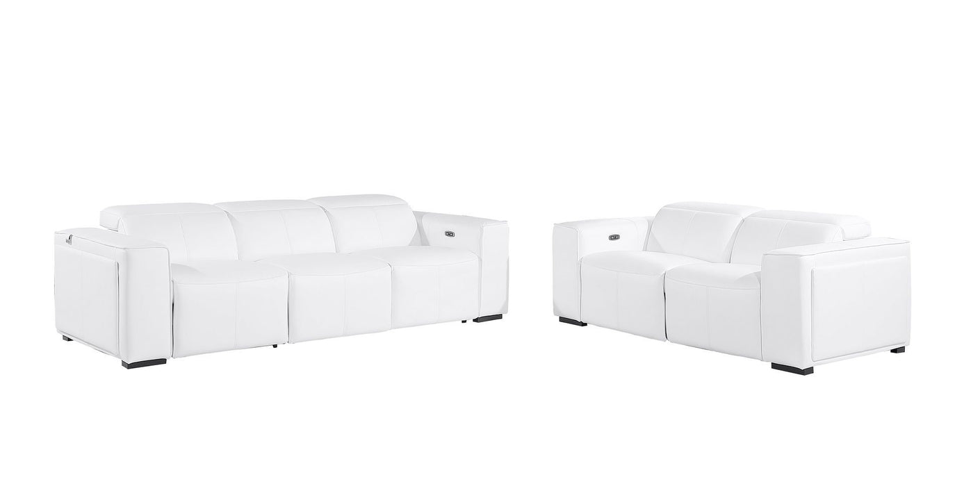 1224 - 5-Piece Modular Power Reclining Sofa And Loveseat Set In With 4 Power Recliners & Power Headrests