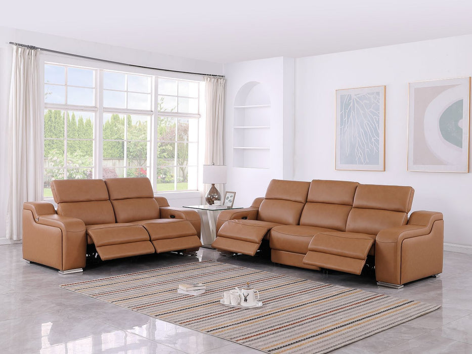 1116 - 5-Piece Modular Power Reclining Sofa And Loveseat Set In With 4 Power Recliners & Power Headrests
