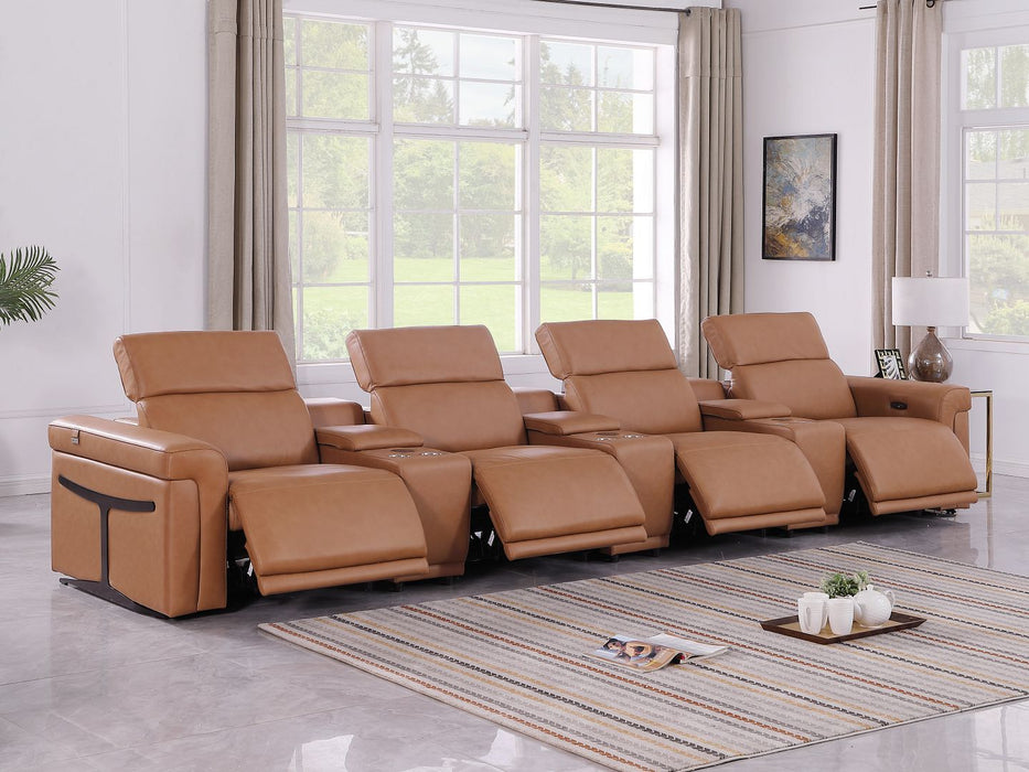 1126 - 7-Piece Modular Power Reclining Sofa In With 4 Power Recliners & Power Headrests