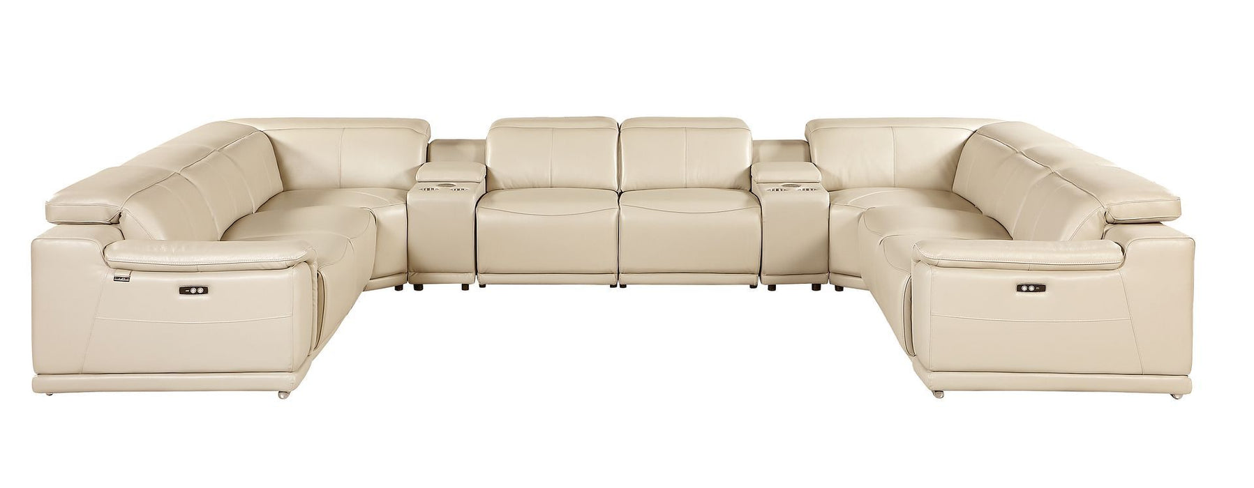 9762 - 10-Piece U Shaped Sectional Sofa With 4 Power Recliners