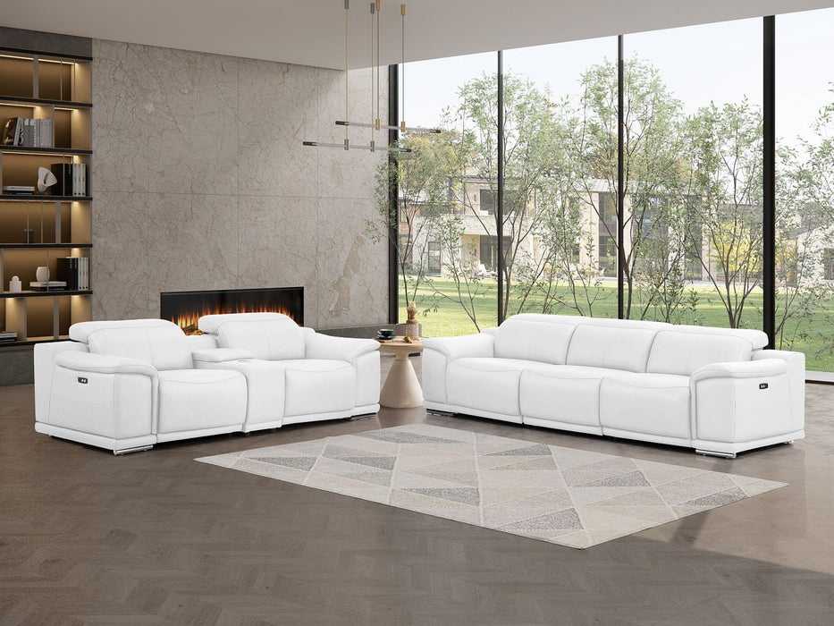 2679 - Genuine Leather Reclining Set (Sofa And Loveseat With 5 Power Recliners)