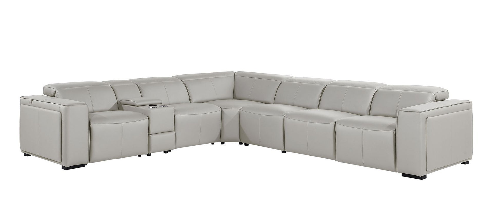 1224 - 7-Piece L-Shaped Sectional Sofa In With 4 Power Recliners & Power Headrests