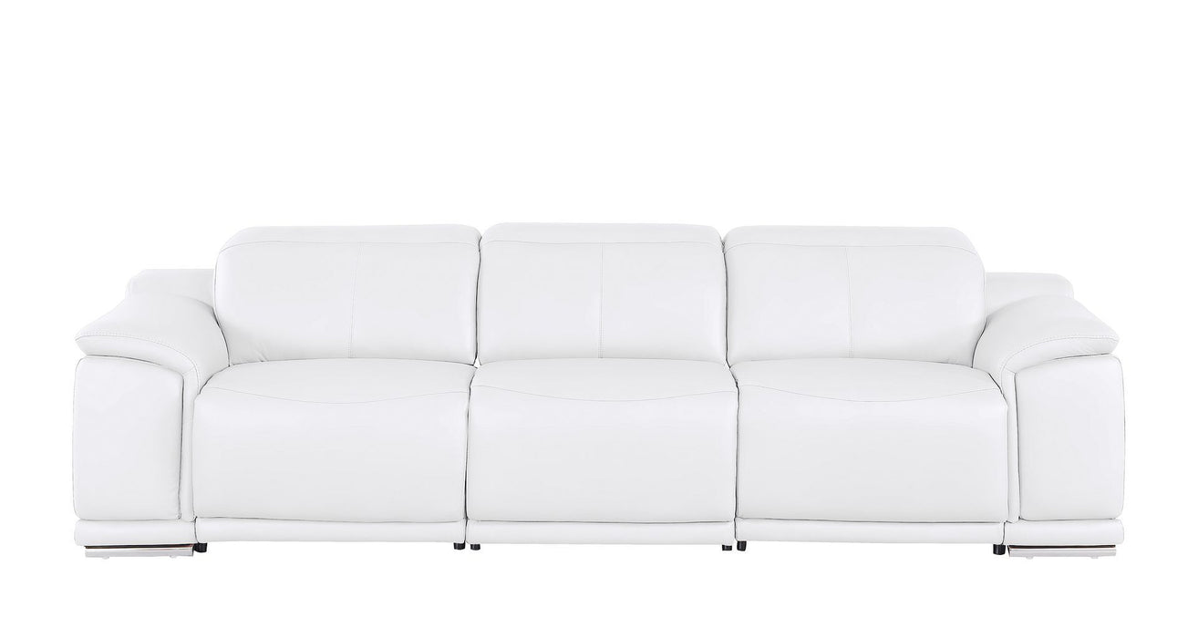 2679 - Genuine Leather Sofa With 3 Power Recliners