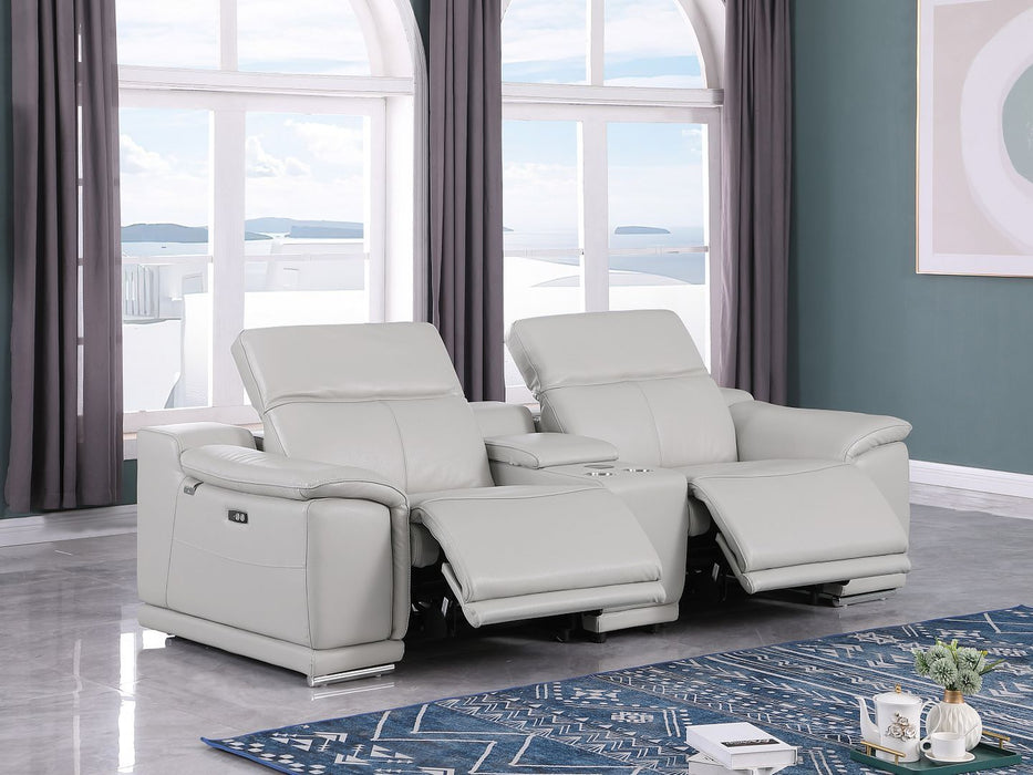 9762 - 3-Piece Modular Power Reclining Console Loveseat With 2 Power Recliners In