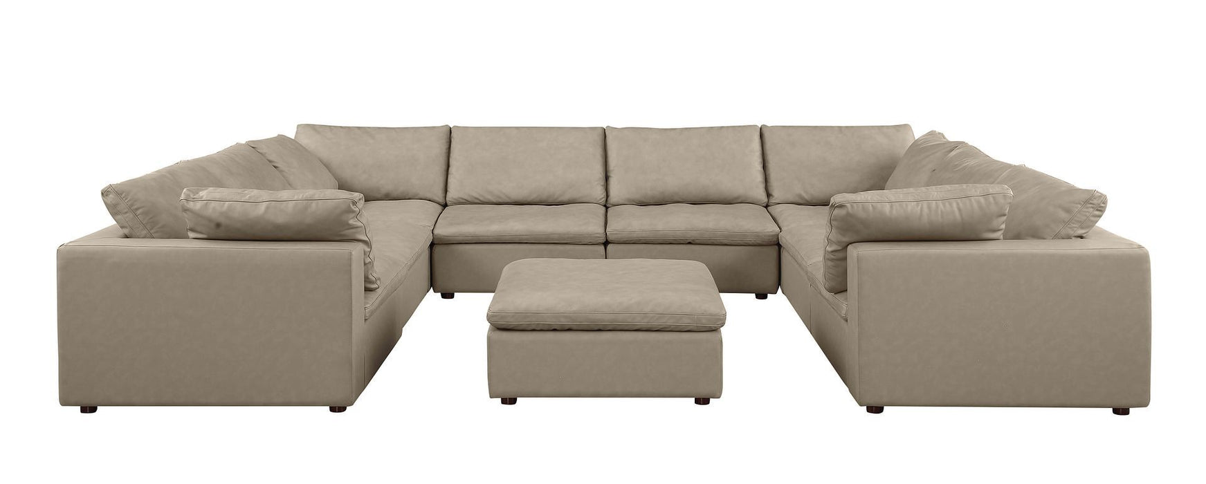 1100 - 9-Piece U-Shaped Sectional In Top-Grain Italian Leather