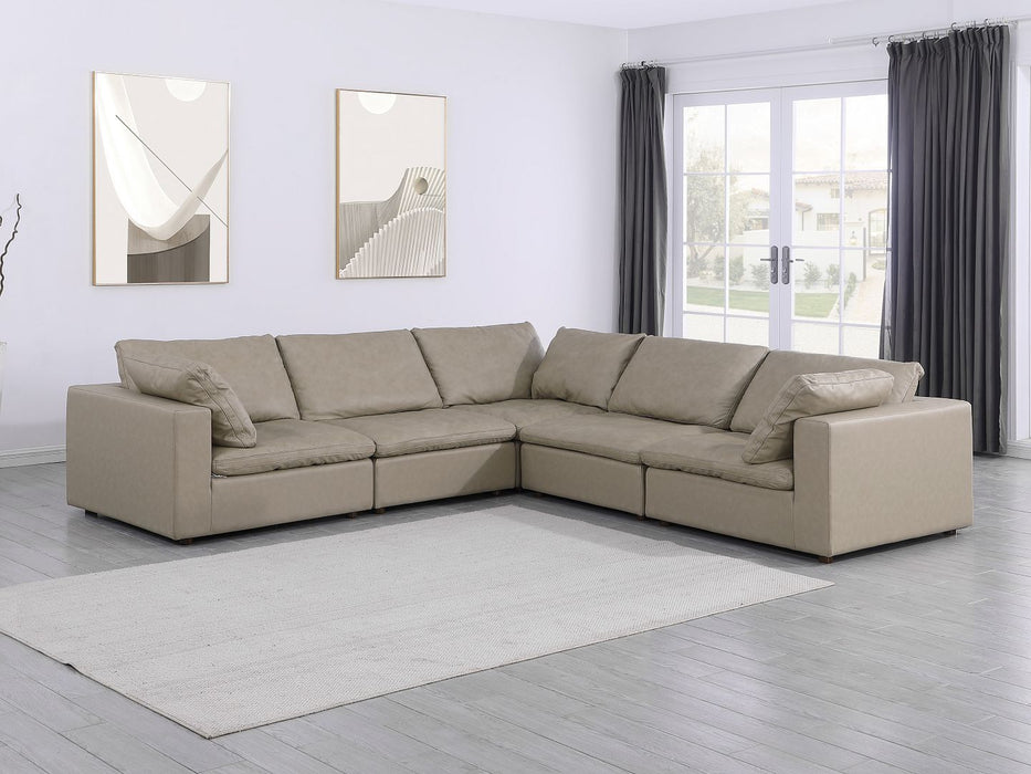 1100 - 5-Piece L-Shaped Sectional (Top-Grain Italian Leather)