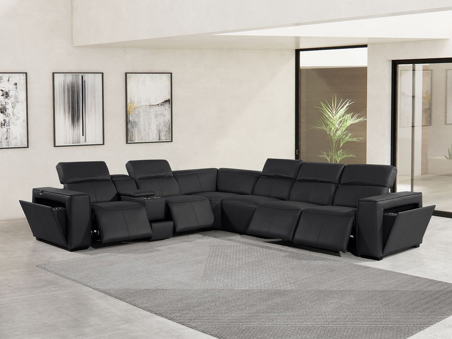 1224 - 7-Piece L-Shaped Sectional Sofa In With 4 Power Recliners & Power Headrests